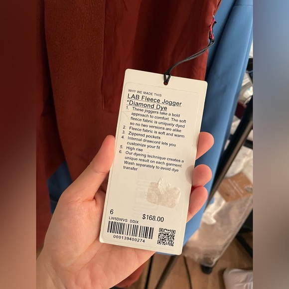 NWT Lululemon Lab Fleece Jogger Size 6 - Picture 3 of 4